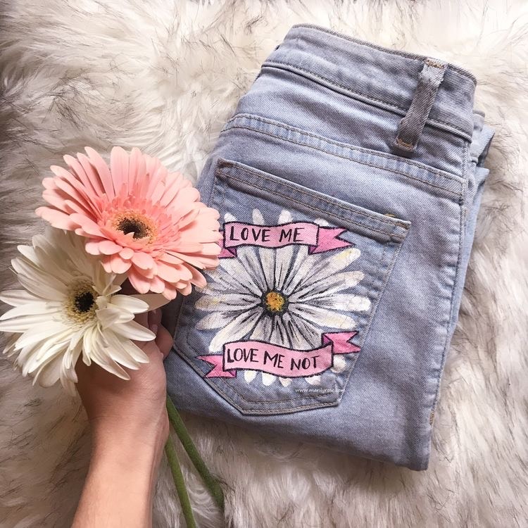 Moda calça com flor 🌸