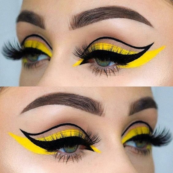 Fashion delineado diferentão 💛🖤