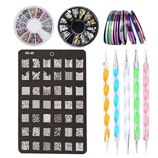 Kit de Accesorios Decoración Uñas Nail Art - 30 x Rollos de