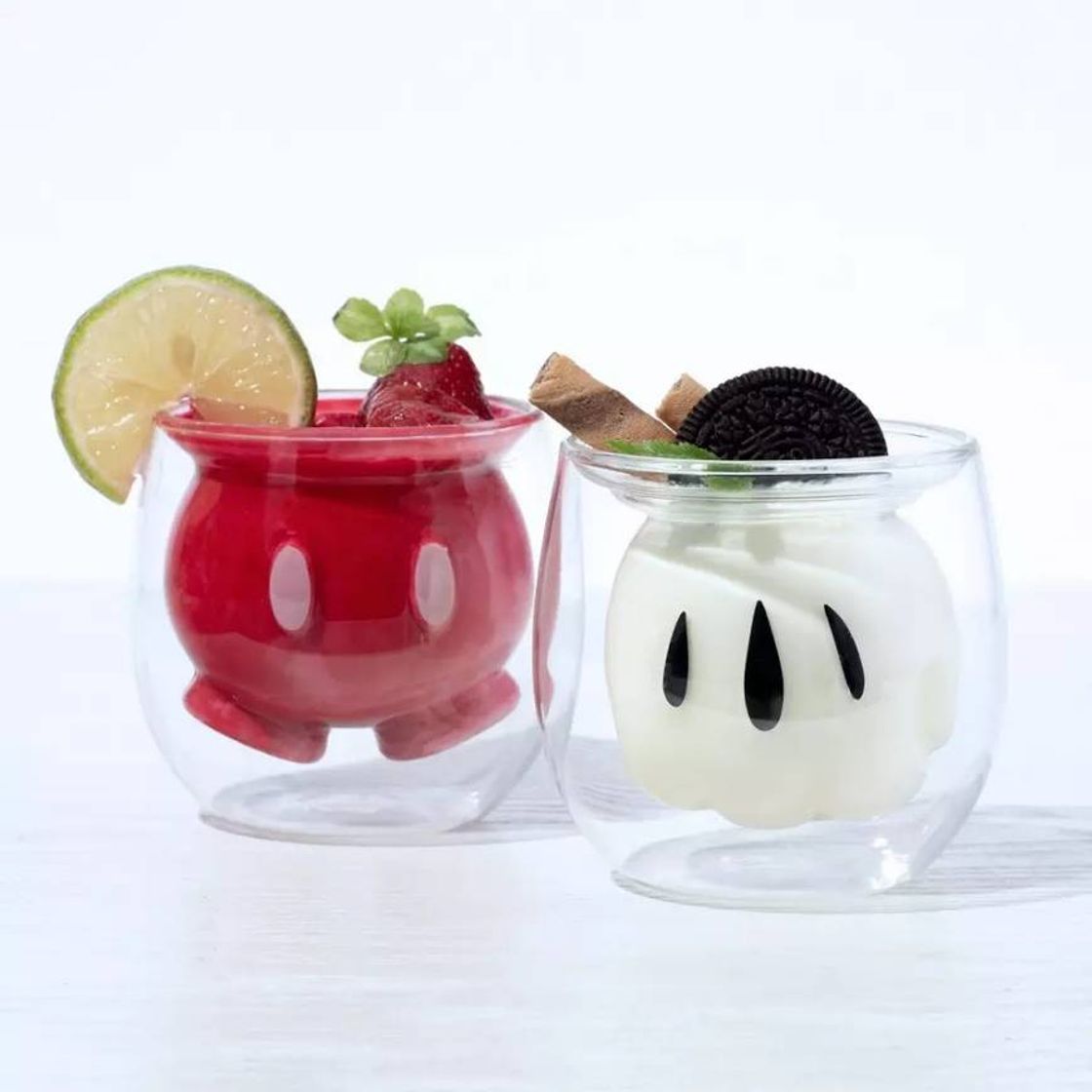 Moda Vasos de Cristal Mickey Mousse 