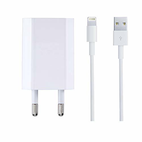 Electrónica ZLONXUN Cargador 1A y Cable USB Compatible con iPhone 6