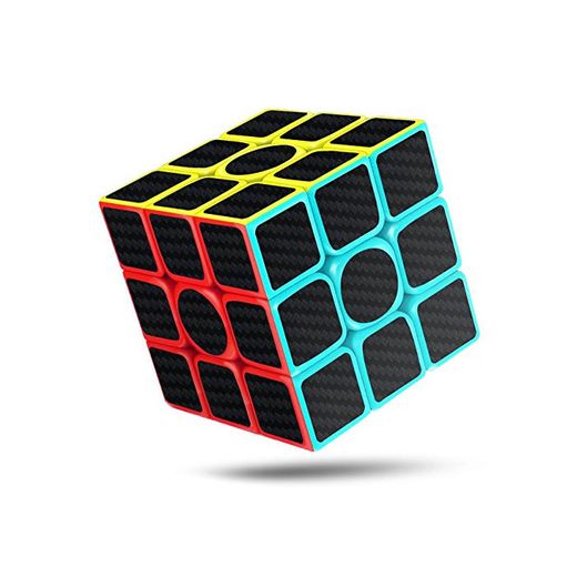 cfmour Cubo de Mágico, 3x3x3 Fibra de Carbono Suave Magia Cubo de