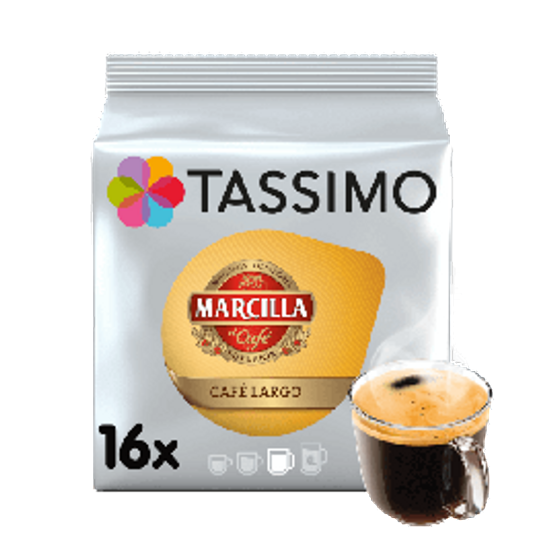 Fashion TASSIMO Marcilla Café Largo pods | Coffee for 16 cups