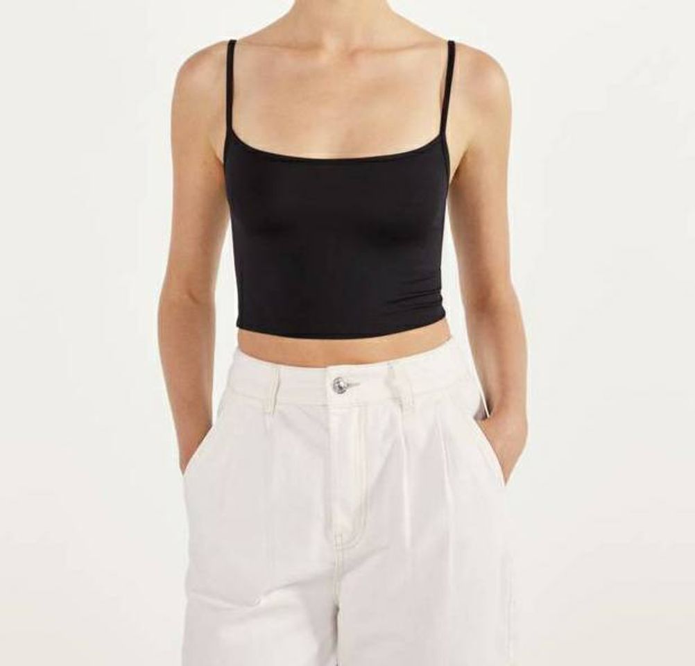 Moda Top cropped de tirantes - null - Bershka Estados Unidos de América