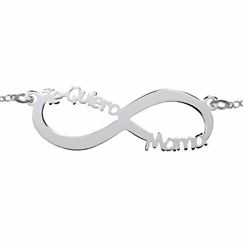 Social Pulsera para Mamá Infinito Te Quiero Mamá Plata de Ley