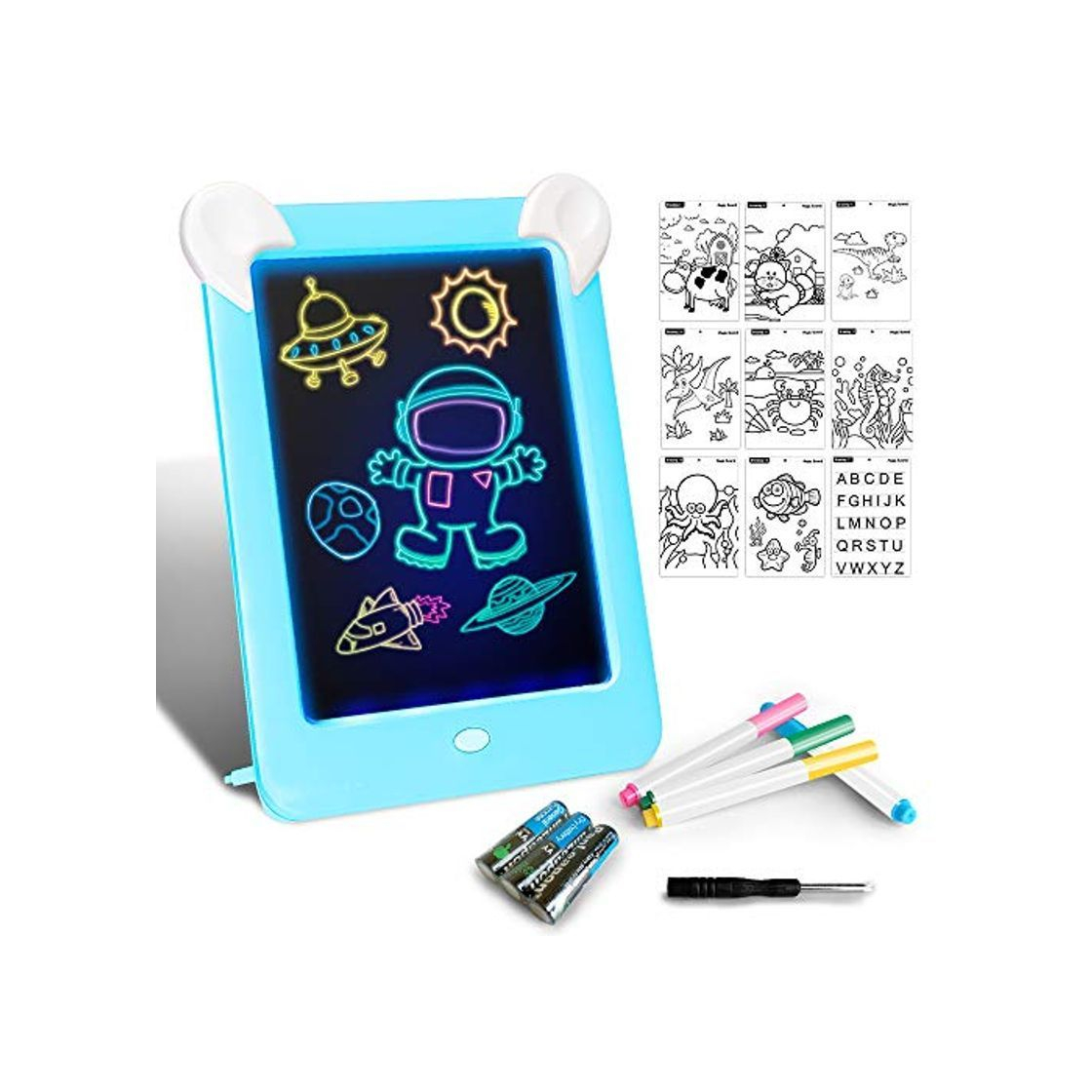 Product Tableta de Dibujo Pizarra 3D Mágico con Luces LED Educativo Infantil Dibujo