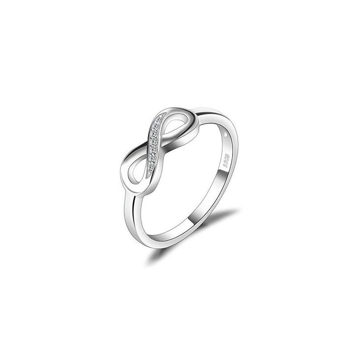 Product JewelryPalace Anillo infinito Amor Eterno de Circonia Cúbica Aniversario Promesa de Plata