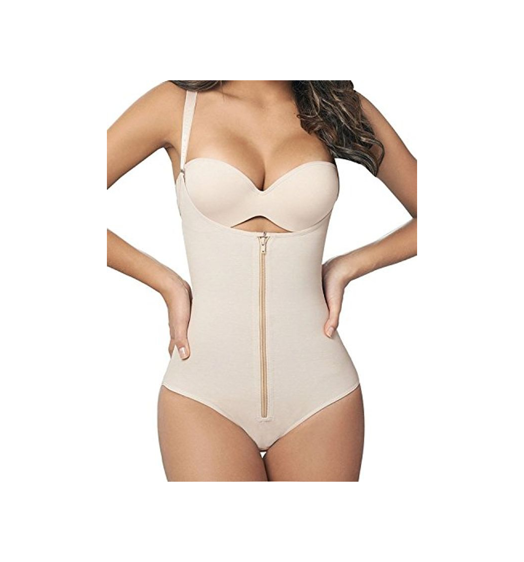 Camellias Corsé moldeador sin costuras Beige Zip Small