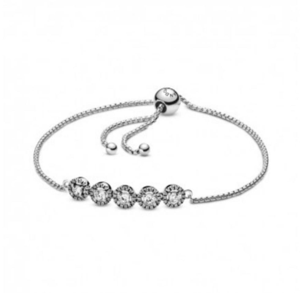 Social Pulseira Sliding Round Sparkle