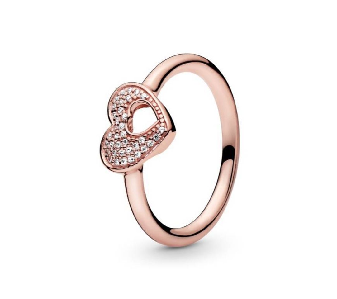 Social Anel Pandora Rose Shimmering Puzzle Heart Frame