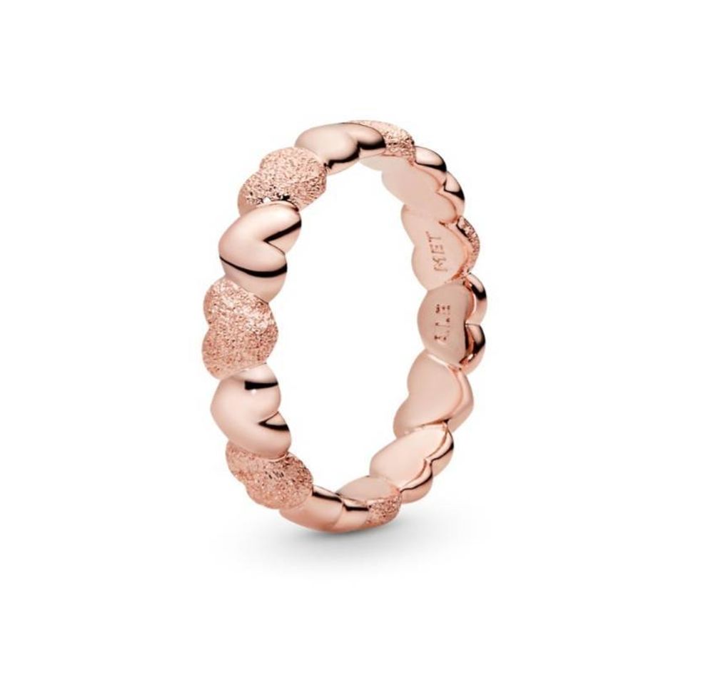 Social Anel Matte Brilliance Hearts PANDORA Rose