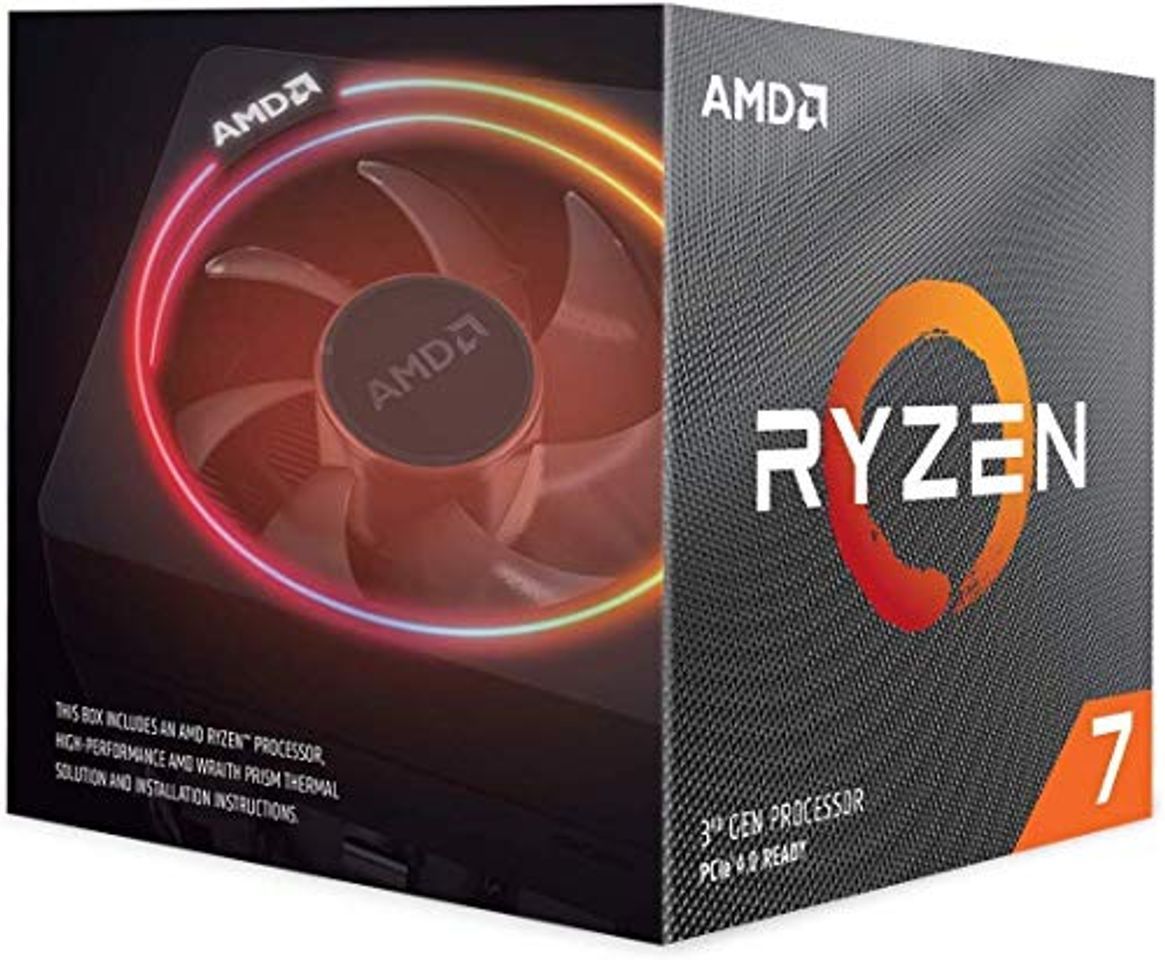 AMD Ryzen 7 3700X - Procesador con disipador de calor Wraith Prism