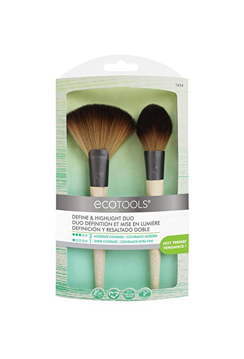 Social Ecotools Define And Highlight Duo Brochas para Definir y Iluminar el Rostro