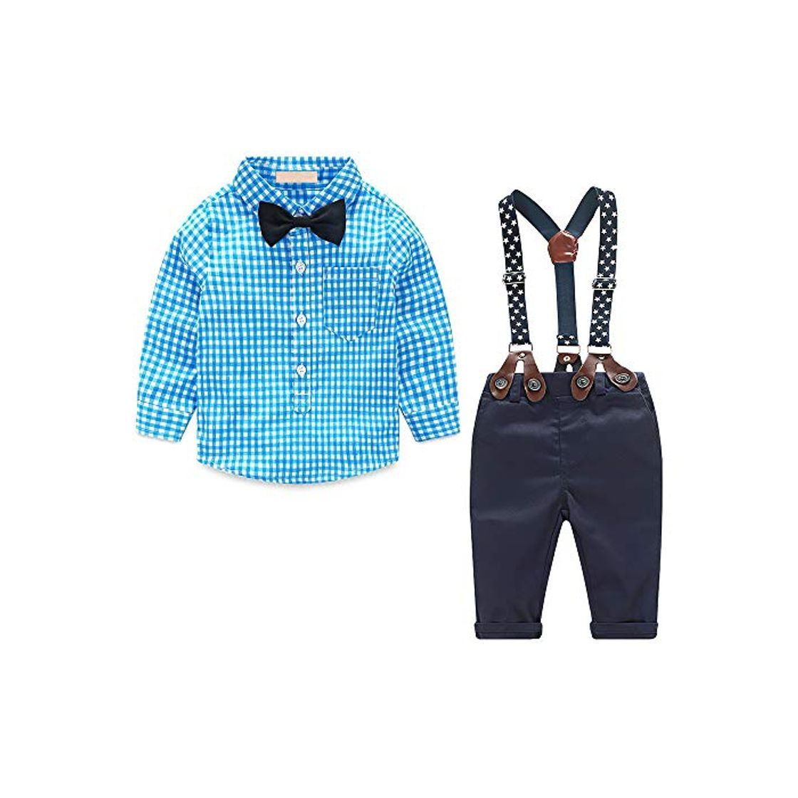 Fashion Conjunto bebé niño Camisa de Manga Larga