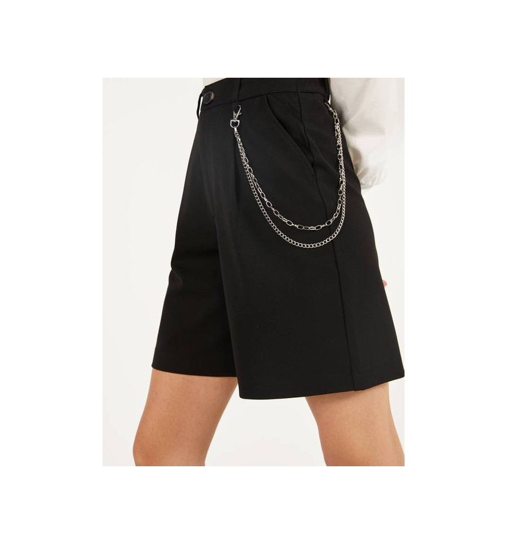 Product Black bermuda short with chains