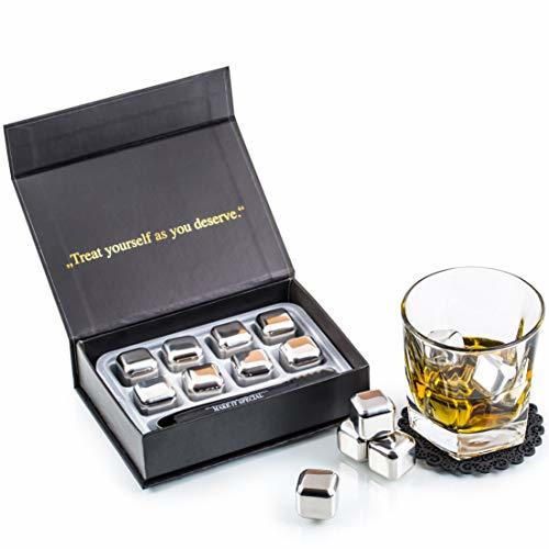Exclusivo Whisky Piedras Set de Regalo de Acero Inoxidable - Alta Tecnología