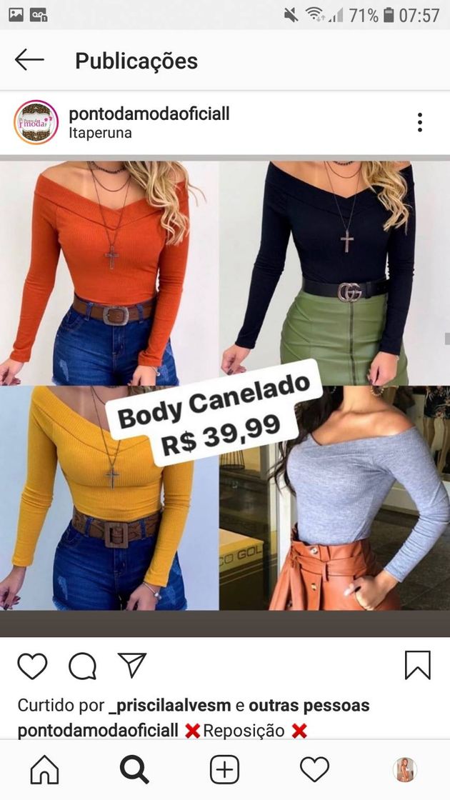 Fashion Body Canelado