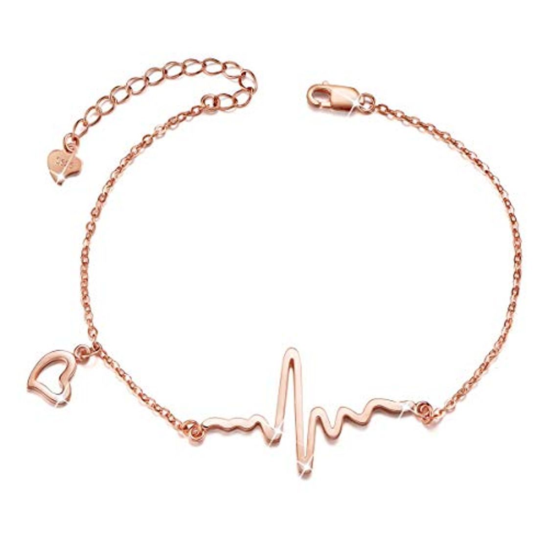 Lugar SHEGRACE Pulsera de Corazon Mujer de 925 Plata de esterlina con el