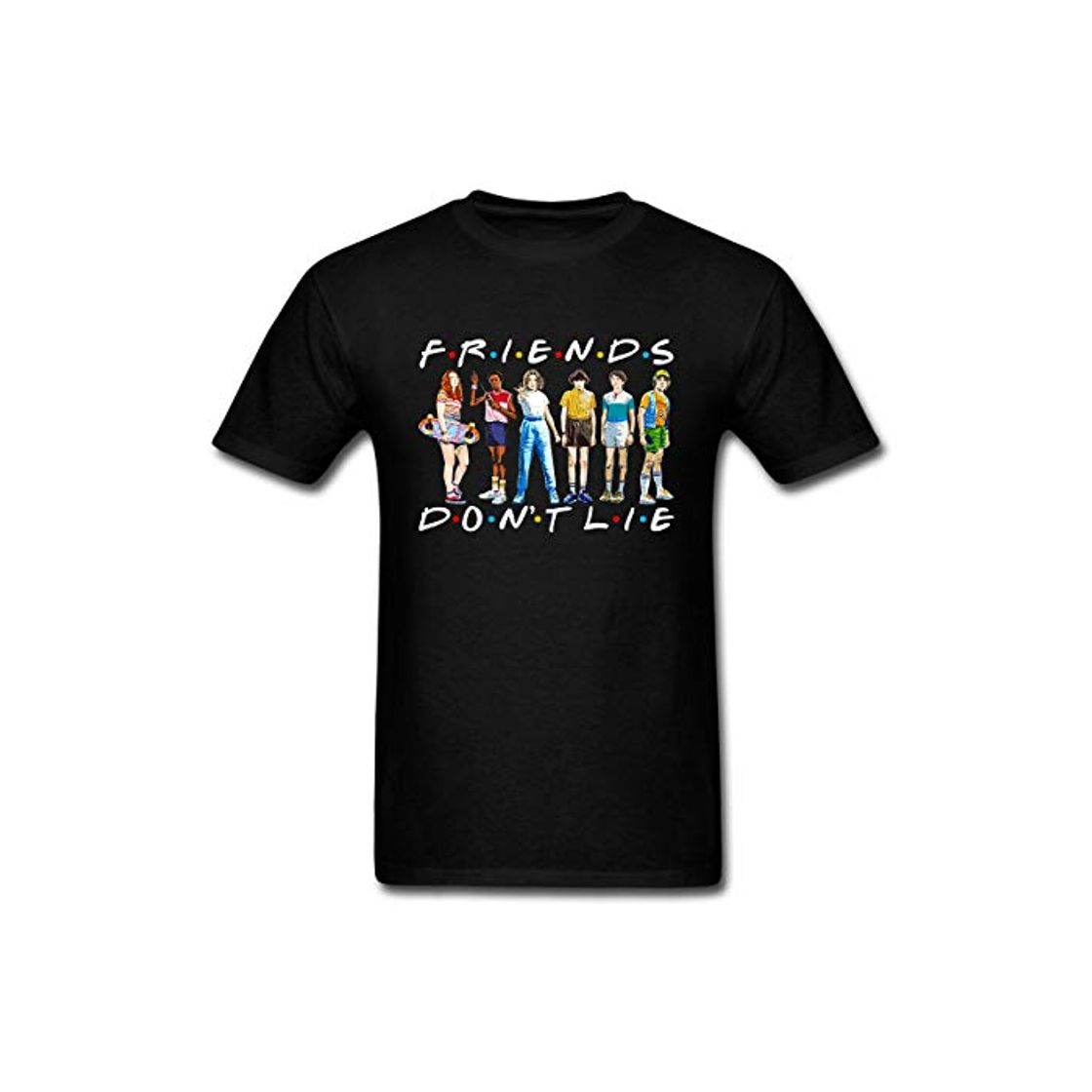 Social renmengqi Friends Don't Lie Stranger Things Upside Down Cotton Camiseta de Mujer USA