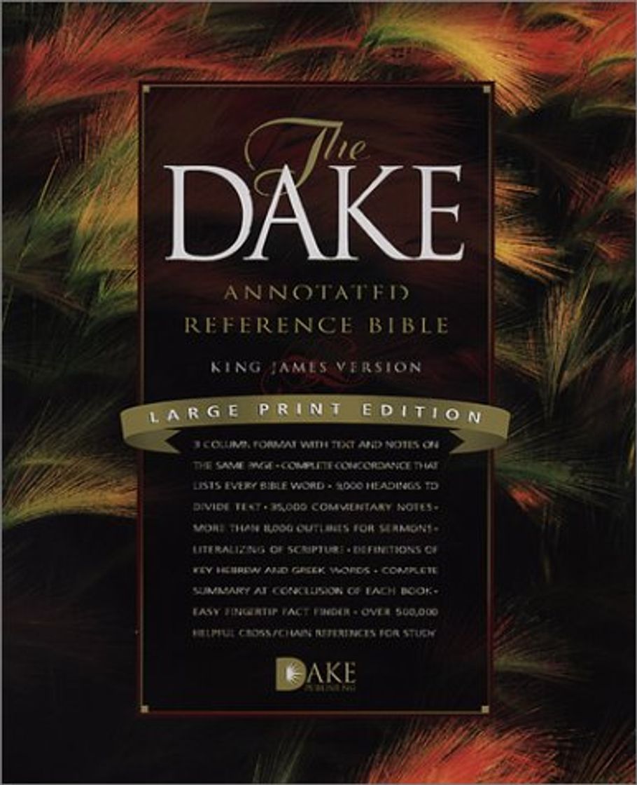 Book Dake Annotated Reference Bible-KJV-Large Print