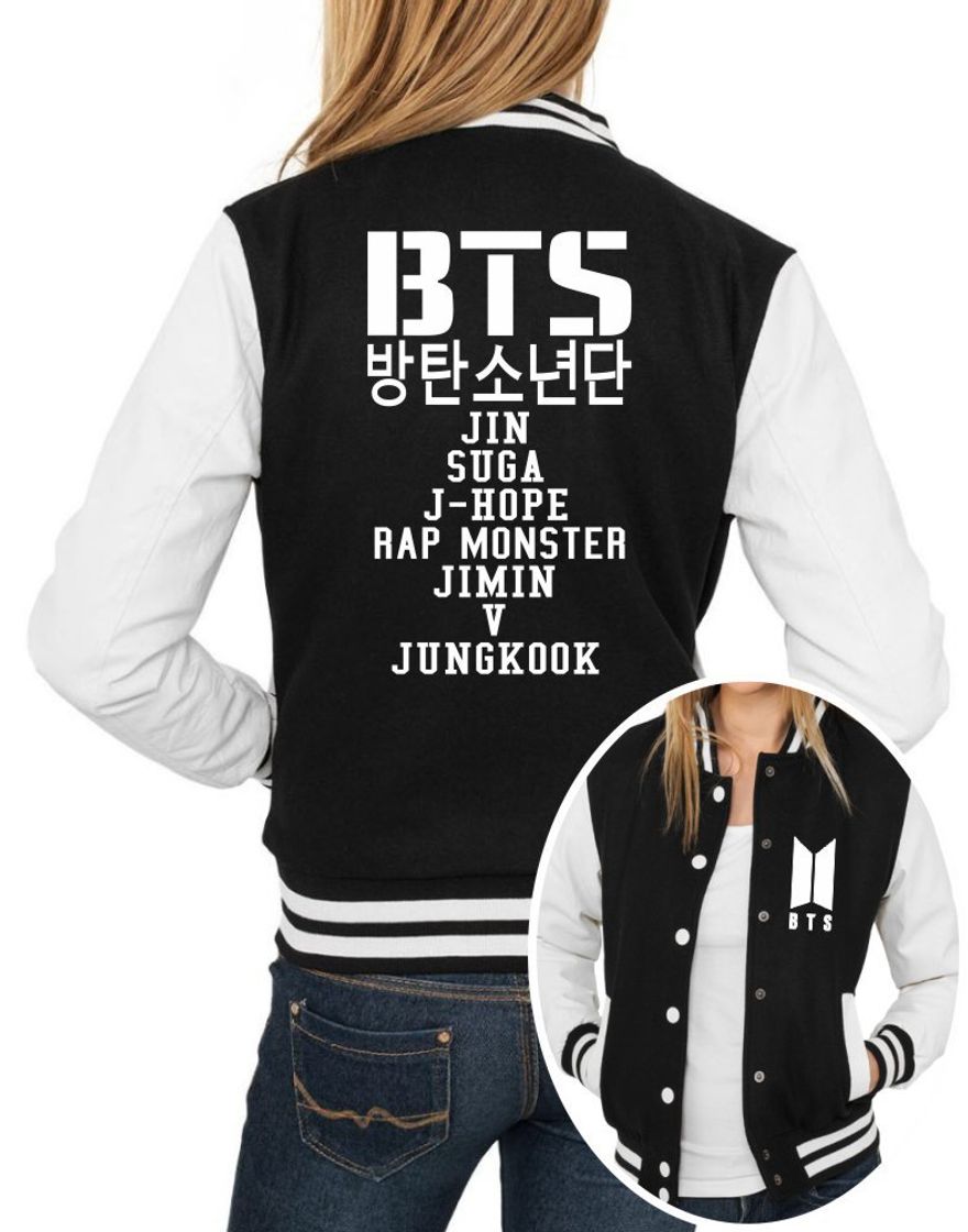 Fashion Jaqueta College Feminina Kpop BTS Integrantes BTS Nomes ER_0