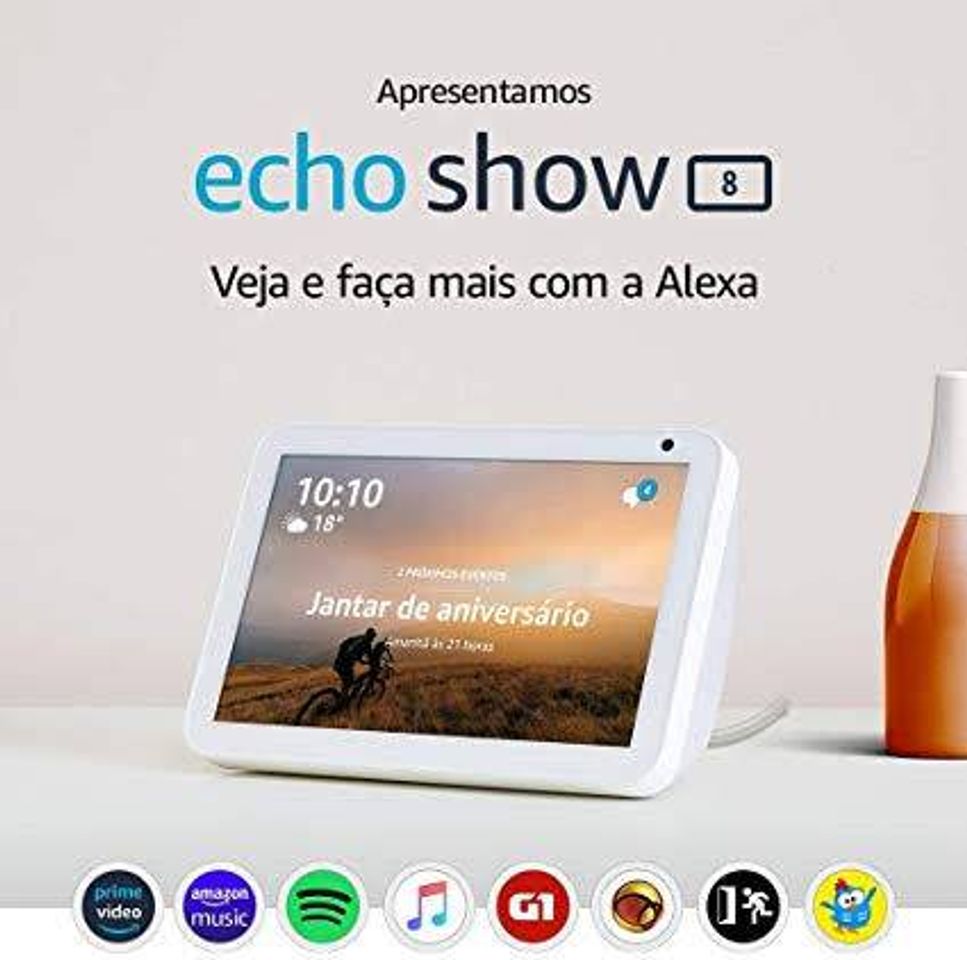 Fashion Echo Show 8 - Smart Speaker com tela de 8" e Alexa - Cor Pre