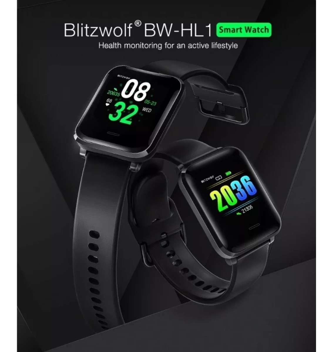 Moda Relógio smartwatch da BlitzWolf Inteligente