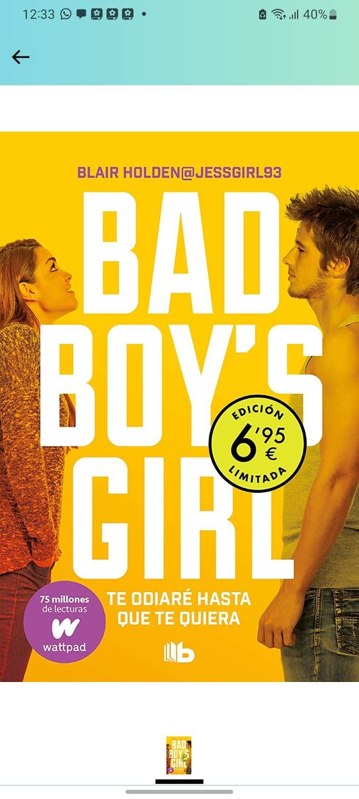 Libro Bad boy's girl - te odiare hasta que te quiera