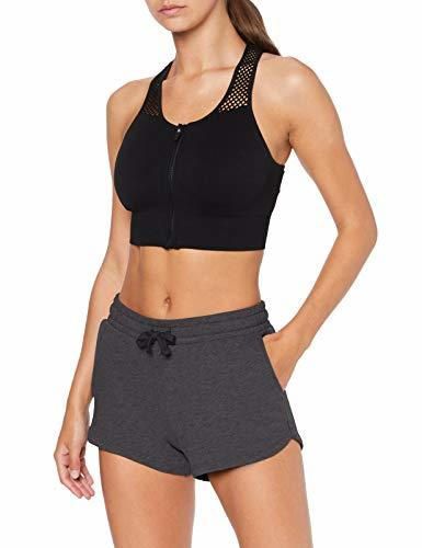 Marca Amazon - AURIQUE Shorts para el Gimnasio Mujer, Gris