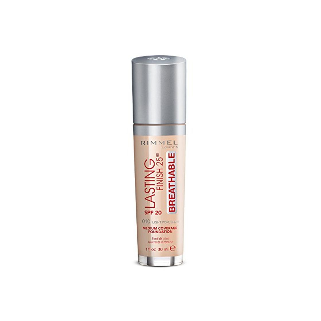 Producto Rimmel Lasting Finish 25H Breathable Foundation 010 Light Porcelain Podkład do twarzy