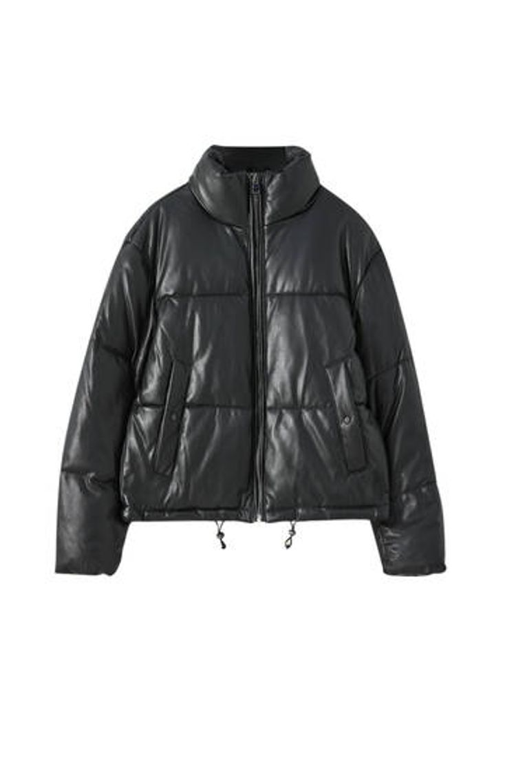 Moda Faux leather puffer jacket - PULL&BEAR