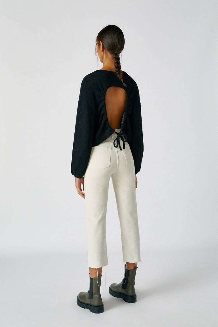 Social Open back sweater with drawstring - PULL&BEAR