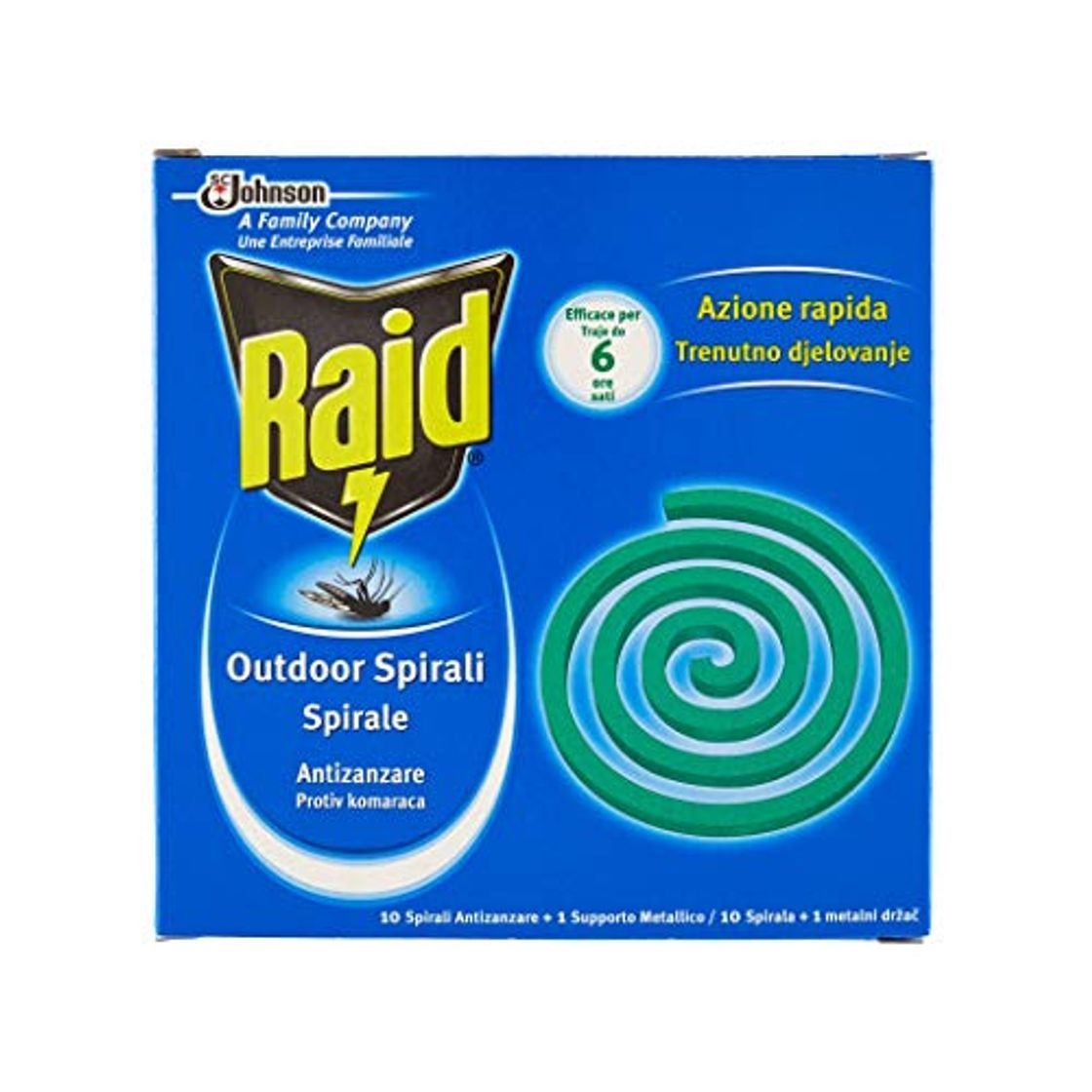 Producto Raid - Espirales antimosquitos,  pack de 6 x 10 uds