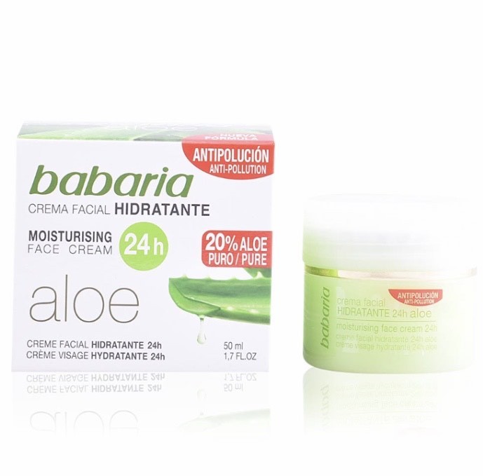 Fashion BABARIA - Crema facial hidratante 24 horas con aloe vera 