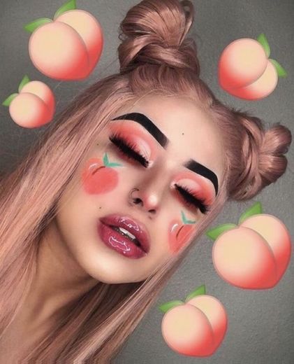 Peach makeup 