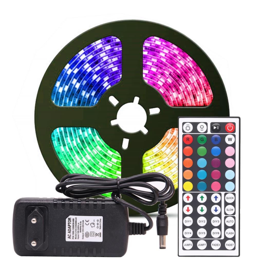 Moda RGB LED Strip Light RGB 5050 SMD 2835 Flexible Ribbon fita led ...