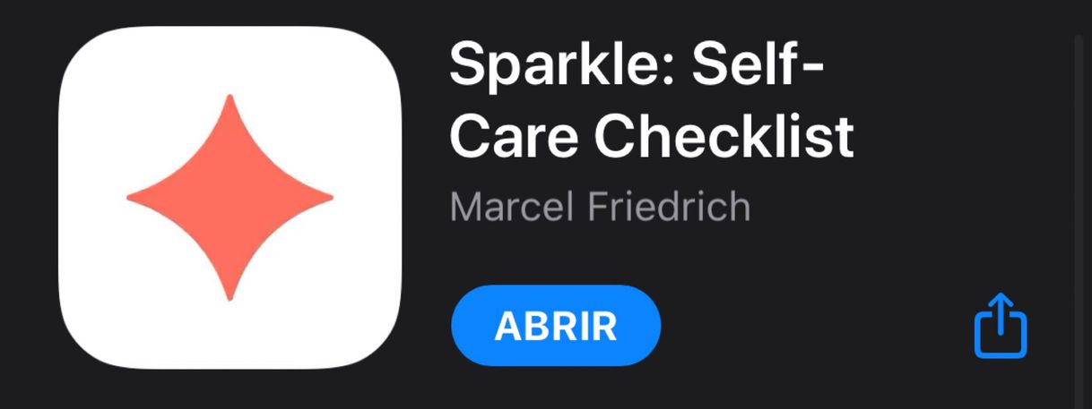 App ‎Sparkle: Self-Care Checklist.