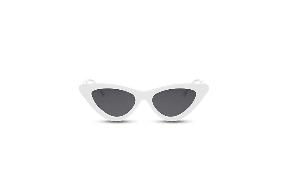 Productos Cheapass Gafas de sol Ojo de Gato Diseño Moderno Montura Blanca Cristales