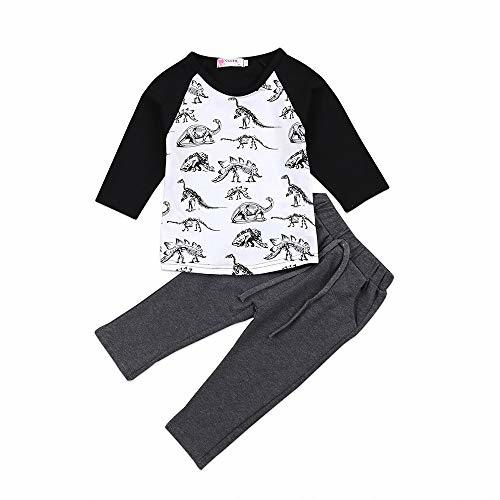 Producto Fossen 1-5 años Niño Camiseta Dinosaurio de Sibujos Animados y Pantalones Largo