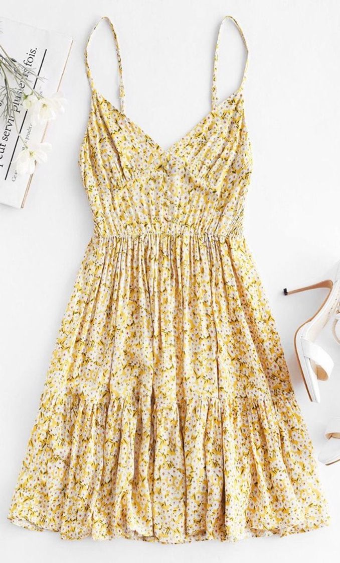 Moda Yellow dress flowers 🌼