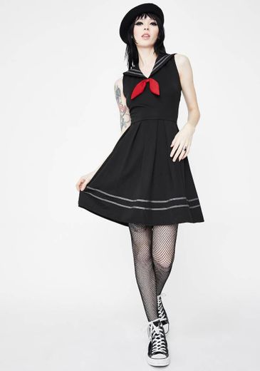 Jawbreaker Sailor Goth Mini Dress | Dolls Kill