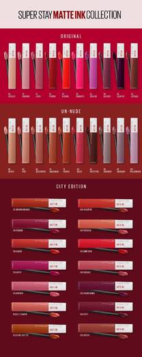 Maybelline New York Superstay Matte Ink Barra de Labios Mate