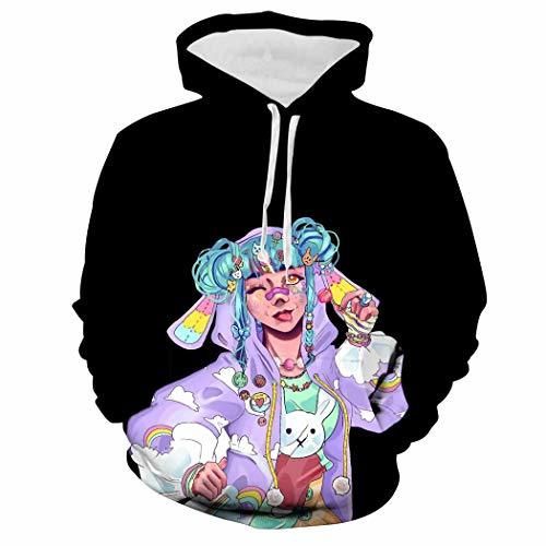 Harajuku Style Sudaderas con capucha para mujer con estampado 3D