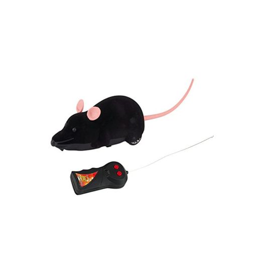 Ratón de peluche electrónico Rosenice con mando a distancia, juguete para gatos,