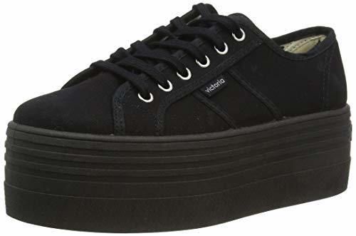 Victoria Barcelona Doble Lona Monocromo, Zapatillas Unisex Adulto, Negro