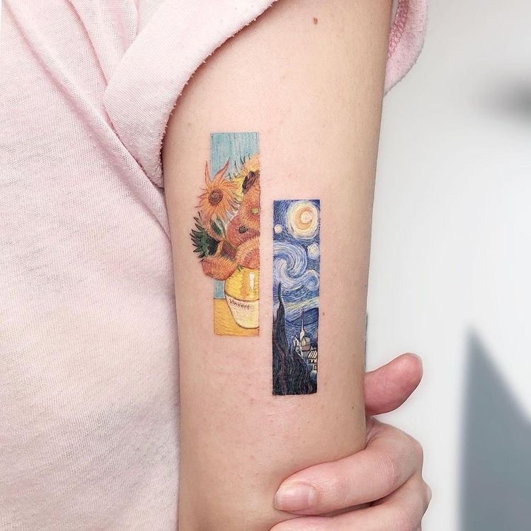 Moda Tatuagens da obra de Van Gohg🌻✨