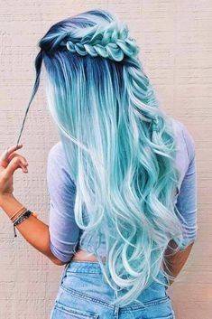 Fashion Cabelo azul 