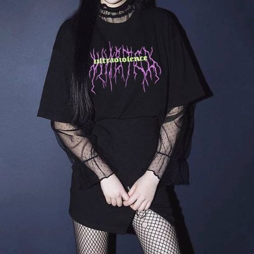 Camiseta Egirl, punk vintage, harajuku