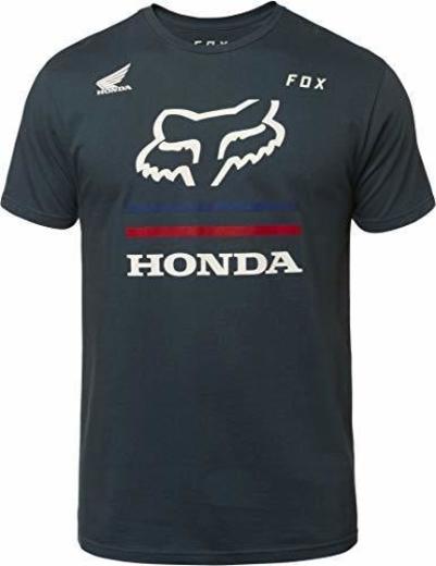 Fox Racing x Honda Men's Honda Premium Short Sleeve T Shirt Blue-S