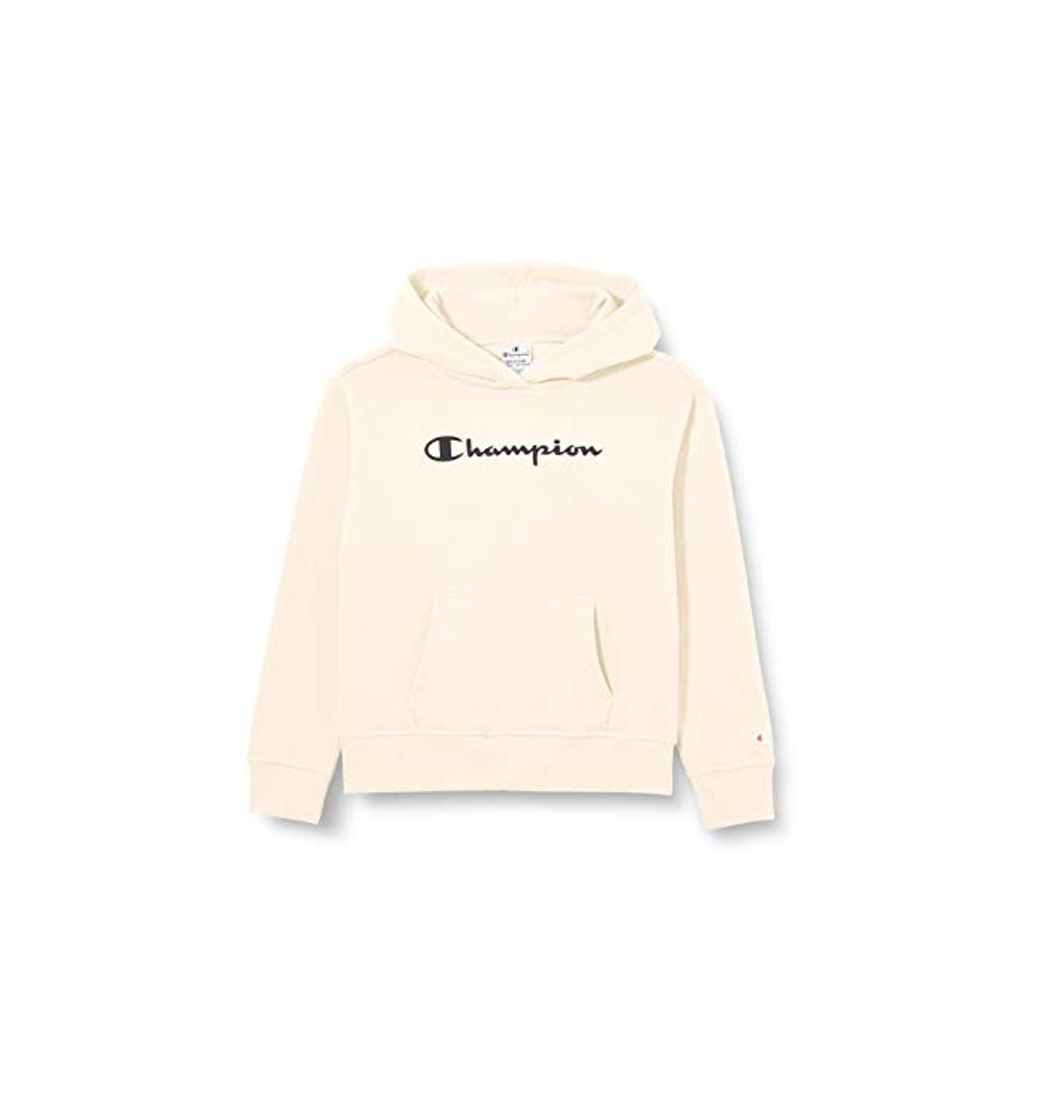 Social Champion Girls' Seasonal Big Logo Hooded Sweatshirt Sudadera, Off-White